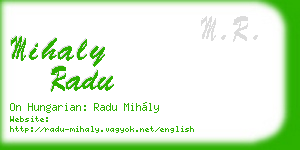 mihaly radu business card