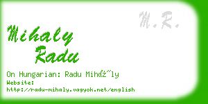 mihaly radu business card